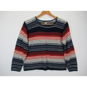 Vintage 90s Stagelight Sweater Women Medium Red/Blue Cotton